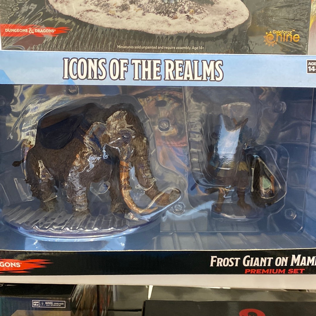 D&D Icons of the Realms Miniatures: Snowbound - Frost Giant & Mammoth Premium Set