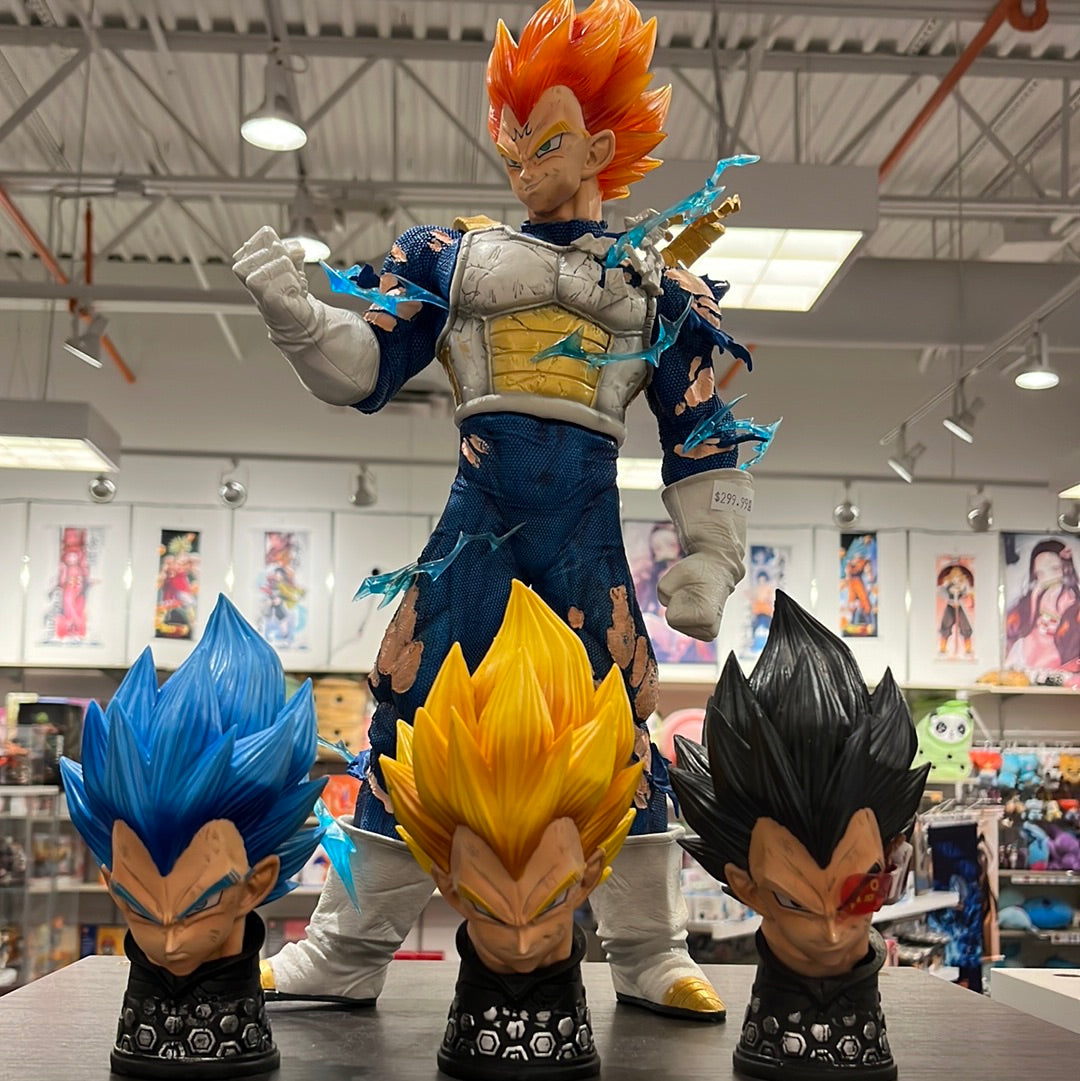Dragon Ball Z Large Vegeta Figure with 4 head options Boba Hero Lv Up