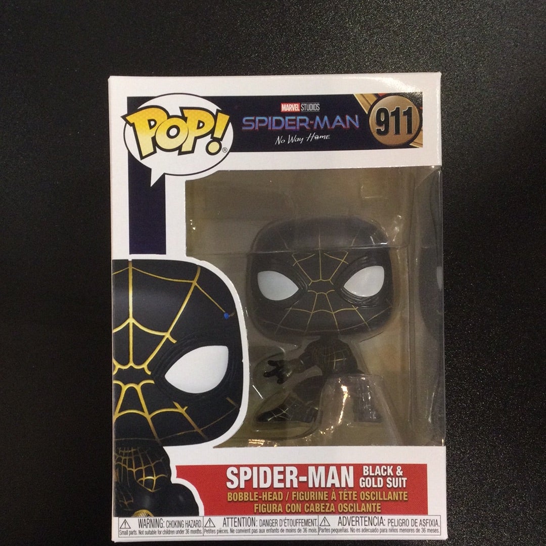 SPIDER-MAN Black and Gold Suit Funko Pop NO WAY HOME
