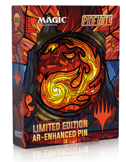 MTG Stained Glass- Mountain Limited Edition AR Pin